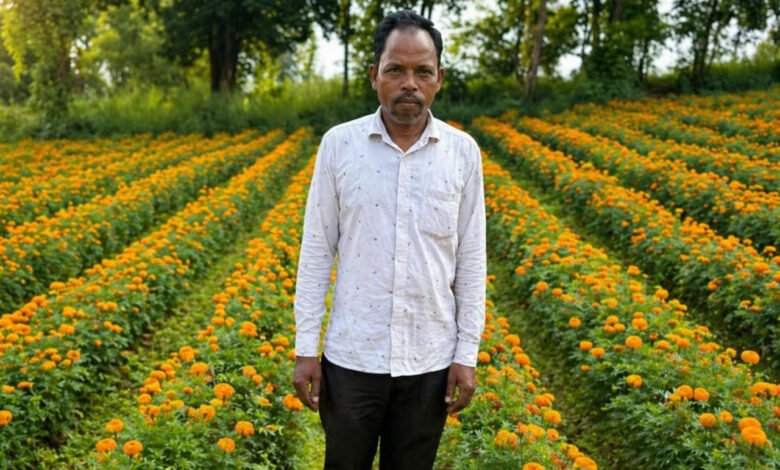 फूलों की खुशबू से महकी किस्मत ईश्वरचरण पैकरा का, परंपरागत खेती छोड़ फूलों की खेती अपनाई, कम लागत में मिला ज्यादा मुनाफा….