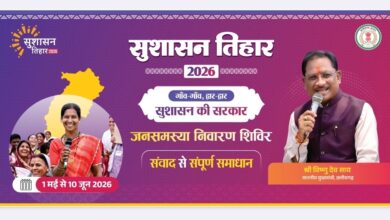 सुशासन तिहार 2026: 07 मई को नन्हेसर, सिमड़ा और बनगांव में लगेंगे शिविर, 43 गांवों के ग्रामीणों को मिलेगा समस्याओं के त्वरित समाधान का लाभ….